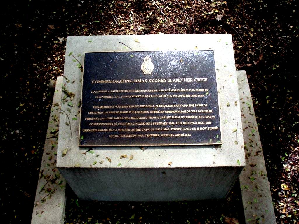 Plaque over the original gravesite on Christmas Island. Photograph: Glenys McDonald AM