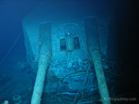 X Turret on the wreck of HMAS Sydney (II)