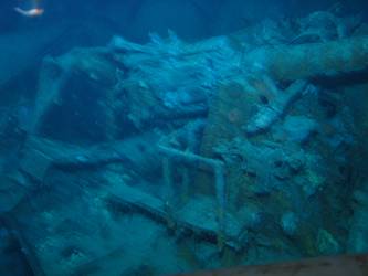 P1 4-inch gun port side