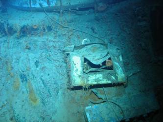 Foredeck adjacent to barbette of A turret