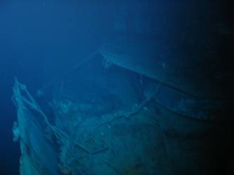 Fore deck adjacent to barbette of A turret