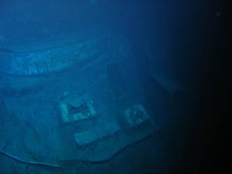 Fore deck adjacent to barbette of A turret