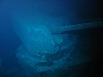 Looking down on B turret