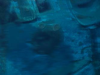 Close-up of shell hit beneath B turret sighting ports