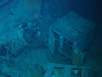 4-inch ready use lockers lying on 4-inch gun deck