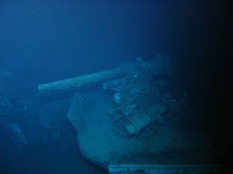 S2 starboard aft 4-inch HA gun