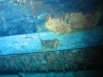 Stbd side bilge keel visible at bottom left of image