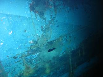 Hits on stbd side in vicinity of midships