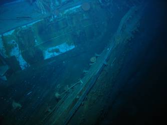 Ship's quarterdeck stbd side forward