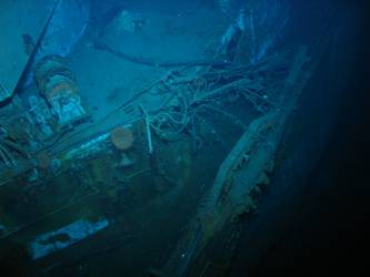 Ship's quarterdeck stbd side forward