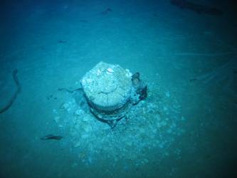 Looking down on capstan