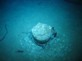 Looking down on capstan