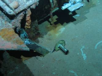 Lever on side of torpedo mount